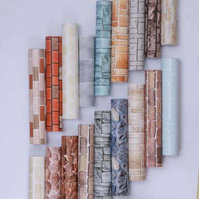 Brick Wallpaper Waterproof Self Adhesive Pvc Wallpaper Peel And Stick Wall Paper