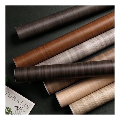 PVC Wood Grain Wallpaper Waterproof Anti -Scratch Decor Film Furniture