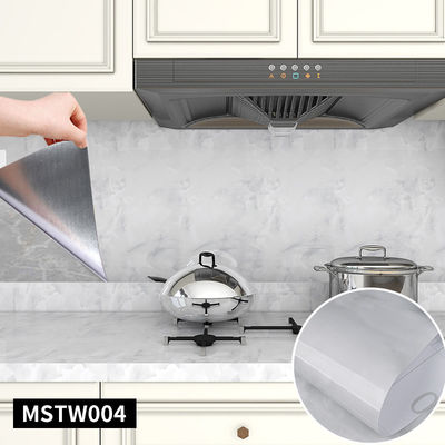 Buy Geometric Peel And Stick Marble Wallpaper Anti Oil White Marble Effect Wallpaper online manufacture