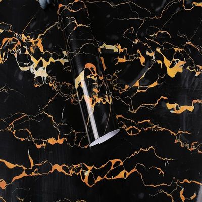 Buy Black And Gold Marble Effect Wallpaper Waterproof 3D PVC Marble Effect Vinyl Wallpaper online manufacture