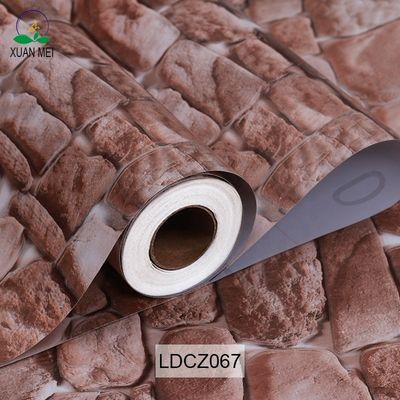 Buy DIY 3D Brick Stone Wallpaper 3D PVC Wallpaper Sticker For Villa Hospital School online manufacture