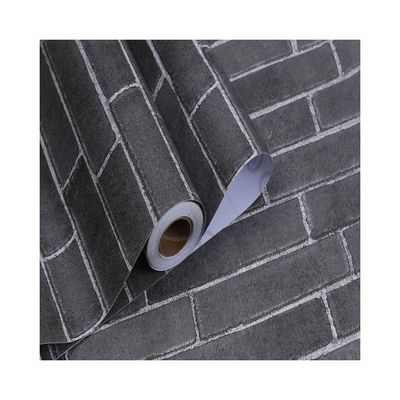 Buy OEM 3D Gray Brick Wallpaper 4ft 2ft Width 3D Brick Wallpaper Self Adhesive online manufacture