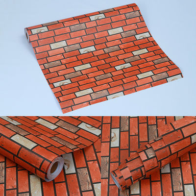 Buy ECO Friendly Matt 3D Brick Stone Wallpaper Vinyl PVC 3D Brick Effect Wallpaper online manufacture