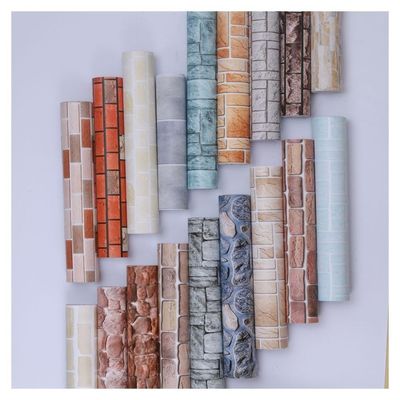Buy Width 122cm 60cm 3D Washable Wallpaper Moisture Proof 3D Brick Wallpaper Sticker online manufacture