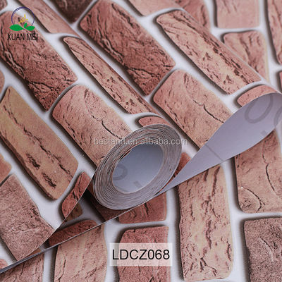 Buy 5m Roll 3D Effect Brick Stone Wallpaper Waterproof 3D Brick Wall Stickers online manufacture