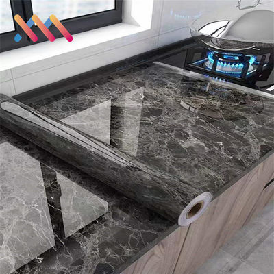 Buy High Temperature Resistance Marble Self Adhesive PVC Wallpaper 60cm/122cm Width Oil Proof Waterproof for Kitchen Sticker online manufacture