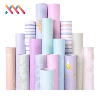 Buy Self Adhesive Modern Floral Wall Cloth for Kids Bedroom Waterproof Cartoon Style Wallpaper Mural Children's Room Entry online manufacture