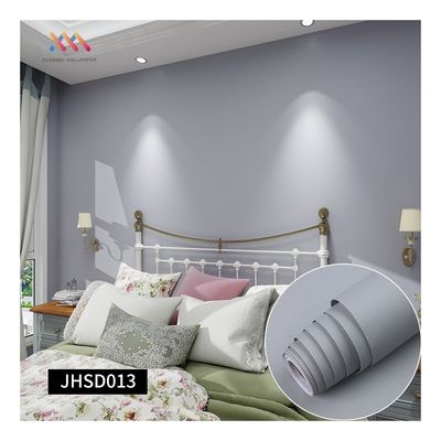 Buy Removable DIY Plain Light Grey Wallpaper 60cm*10m Adhesive Vinyl Wallpaper online manufacture