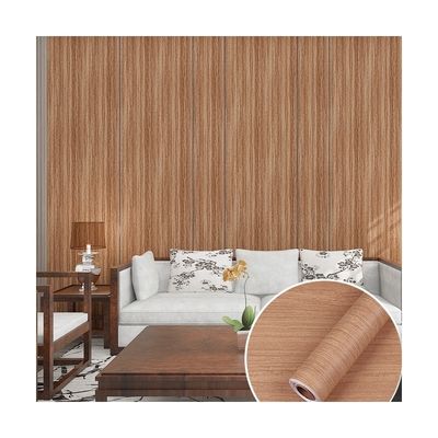 Buy PVC Matte Grain Wood Textured Wallpaper Vinyl Film Self-Adhesive Shelf Liner Modern Design Style Peel-Stick Countertop Sticker online manufacture