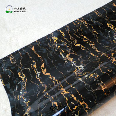 Buy 0.60m width *10m length or 0.6m width *100m Modern 3D Marble Glossy Self Adhesive PVC Wallpaper for Kitchen Furniture Decoration online manufacture