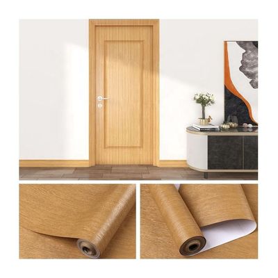 Beli Modern Style PVC Natural Embossed Wood Grain Self Adhesive Wallpaper Dekoratif Sticker Wallpaper kayu ek online manufacture