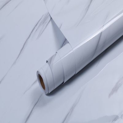 Buy Smoke-Proof White Marble Sticker Wall Paper Kitchen Wall Stickers Wallpaper Vinyl Film Counter Stick Waterproof Removable online manufacture