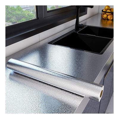 Buy High Glossy Waterproof Foil Sticker for Kitchen Wall Anti-Oil and Gold Foil Wallpaper online manufacture