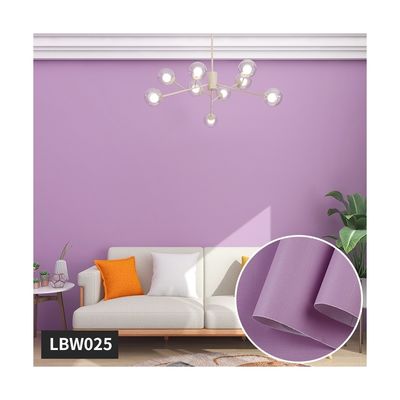 Buy Matt Surface Removable Vinyl Wallpaper in Purple Peel and Stick Fabric Wallpaper for Modern Home Decoration online manufacture