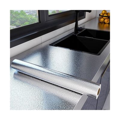 Beli Matt Silver Foil Kitchen Stickers Wallpaper Self-Adective untuk Meja dan Furnitur online manufacture