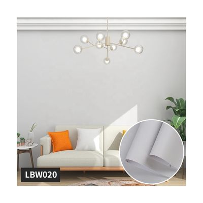 Buy Modern Design Style Lighter Gray Peel and Stick Wallpaper Self-Adhesive Textured Wall Covering Matt Surface for Commerce online manufacture