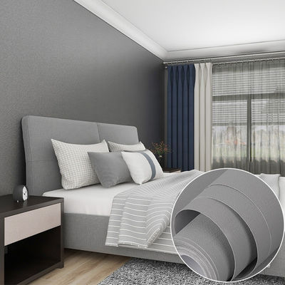 Buy Removable Home Wallpaper in Gray Color Peel Off Sticker Wall Paper with Soundproof Function Roll Size 122cm*50m online manufacture