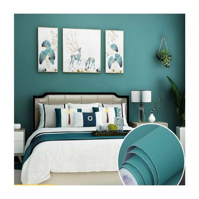 kopen Waterdicht dik contactpapier Mat smaragd behang ondoorzichtig afneembare schil en plak vinylfilm zelfklevend papier online manufacture