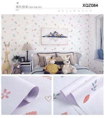 Beli Romantic Heart-Shaped Self-Adhesive Wallpaper untuk Desain Kartun Modern Kamar Tidur Waterproof online manufacture