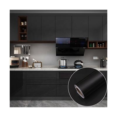 Beli Desain modern PVC Warna abu-abu gelap Glossy Foil Sticker untuk Furnitur yang bisa dilepas Wallpaper Dapur Lemari Pintu Kertas online manufacture