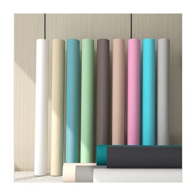 Buy Textured Vinyl Wallpapers Solid Color 3D Wallpaper Peel Off Stickers for Home Decor online manufacture