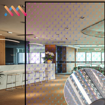 Buy Office Home Decoration Glass Film with Back Glue and 6 Different Colors in Shining Rainbow Effect online manufacture