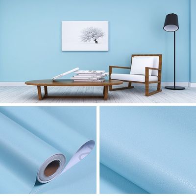 Buy Blue Color Peel and Stick Wallpaper 3d Plain Solid Color Wallpaper for Soundproofing in Home Decoration online manufacture