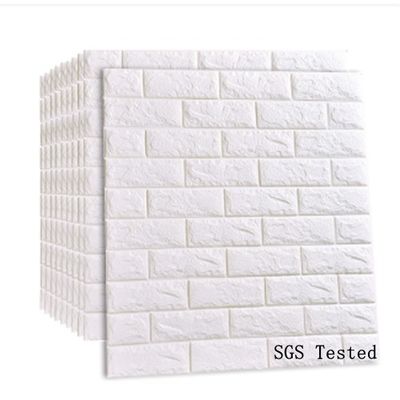 Buy PE Foam 70cm*77cm Soft Packages Design Style 3D Brick Wall Sticker Entertainment Wall Panel Home Decor Peel Off Wall Wallpape online manufacture