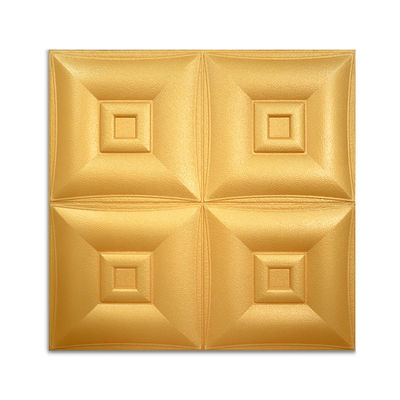 Buy Soft Packages Design 3D Foam Wallpaper Gold Wall Paper DIY Self-Adhesive Wall Stickers Wall Panels 10mm Thickness online manufacture