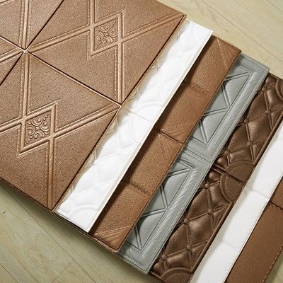 Mua Xẻ và dán các tấm tường bọt PE 3D theo phong cách thiết kế hiện đại cho da chống thấm từ năm 2018 online manufacture