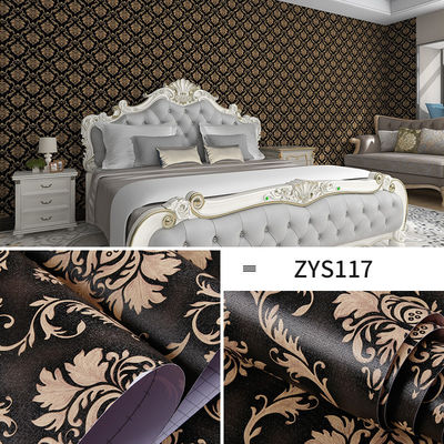 Buy 3D Flower PVC Wallpaper for Home Decor Moisture proof Function 45cm Width PVC Material online manufacture