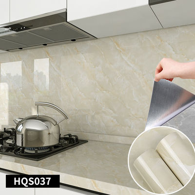 Marble Kitchen Wall Tile Stickers Geometric Pattern Peel and Stick Vinyl Wallpaper for Home Interior Decoration