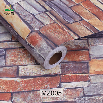 Anti Static 3D Stone Wallpaper OEM ODM 3D Brick Stone Wall Sticker