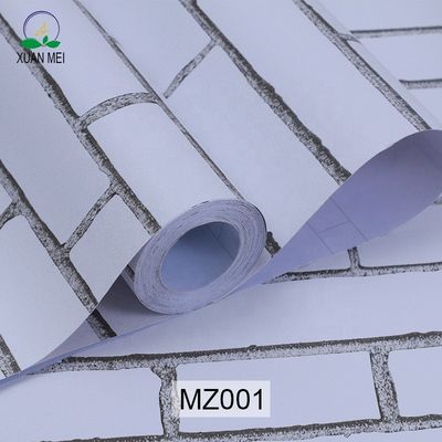 Apartment Decoration Self Adhesive 3D Wallpaper 5M Roll White Brick Pattern