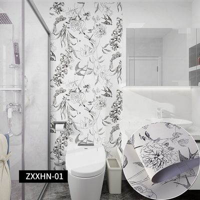 Waterproof 3D Vintage Hand-Painting Self Adhesive Wallpaper Peel Stick Floral Wallpaper