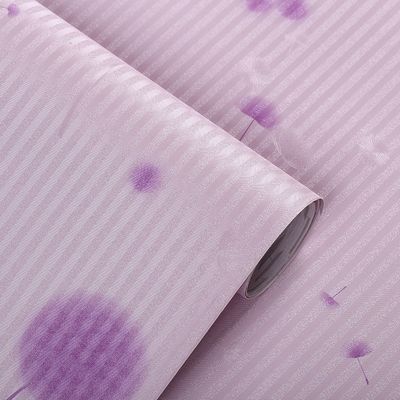 Pink Wallpaper PVC Embossed Wallpaper 3D Wall Covering Interior Decoration