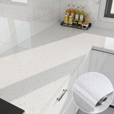 Peel Stick Marmer Wallpaper Rolls untuk Interior Dapur Waterproof Ramah Lingkungan