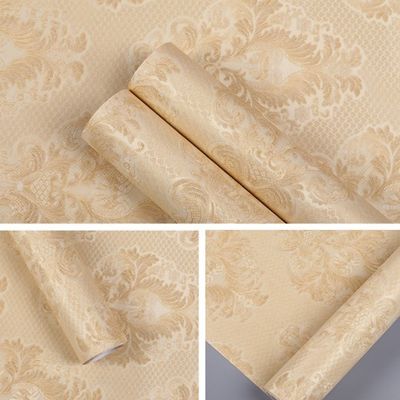 Moisture Proof Gold Embossed Wallpaper 10 Meter Embossed Peel And Stick Wallpaper