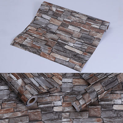 Customizable 3D Embossed Brick Wallpaper OEM 3D Brick Wall Stickers Waterproof