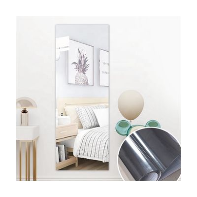 Interior Dekorasi Rumah Striped Plaid Silver Mirror Sticker untuk tampilan kontemporer