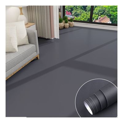 Anti Slip TPH Vinyl Flooring Self Adhesive Black Bathroom Floor Tile Stickers