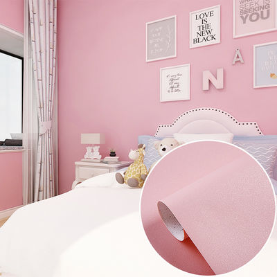 Matt Plain Blush Pink Wallpaper Self Adhesive Vinyl Wall Covering For Bedroom
