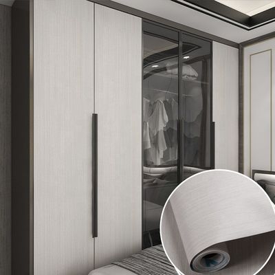 100M Roll Grey Wood Grain Wallpaper PVC Peel And Stick Wood Grain Wallpaper