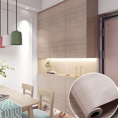 Moisture Proof Faux Wood Grain Wallpaper 100m Peel And Stick Removable Wallpaper