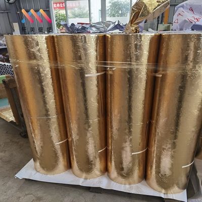 Gold And Silver Kitchen Aluminium Foil Sticker Waterproof Aluminium Wall Paper