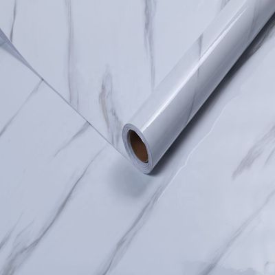 0.60m *5m Marble Vinyl Adhesive Wallpaper for Furniture Table Stickers in Modern Design Style