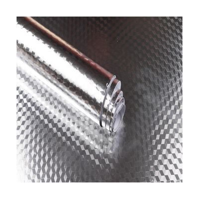 400mm Width Silver Foil Wallpaper Metallic Aluminum Foil Wallpaper For Office