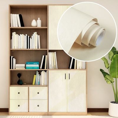 Wallpaper kuning yang menempel sendiri untuk administrasi dan dekoratif Wallpaper 3D kayu
