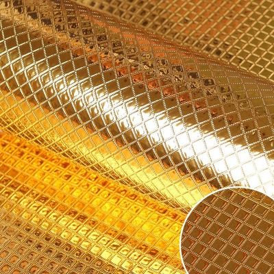 Uap tahan kelembaban emas foil embossed glitter logam wallpaper desain mewah
