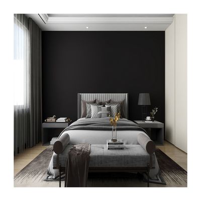 Waterproof Plain Color Black Wallpaper Luxury Design Style for Home Decoration in Bedroom Living Room and TV